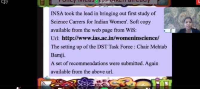 Volunteering Session on “Women in Science – Benefits & Barriers”