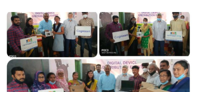 Distribution of 19 Tablets and 5 Laptops to chinthalaguda GHS