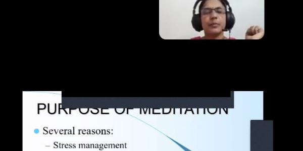 Volunteering session on “Yoga and Meditation”