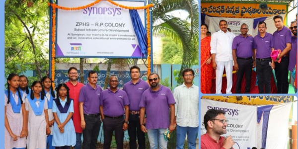 Synopsys Provided Solar  plant, Class room repair works, RO Plant, Duel deck benches, Electric repairs and Civil works, etc. To ZPHS RP Colony.