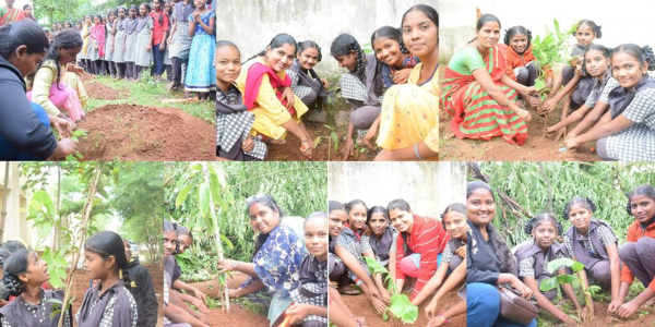Kitchen Garden Program in KGBV Moinabad Kitchen Garden Program in KGBV Moinabad