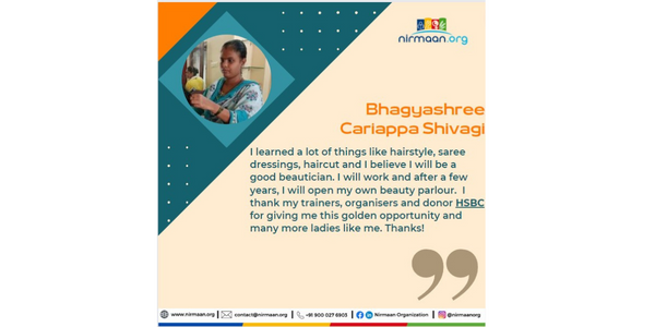Testimonial by Bhagyashree Cariappa Shivagi