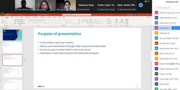 Volunteering Session on “Powerpoint ” at Government Girls Inter College, Noida, and GSSS Kadipur School