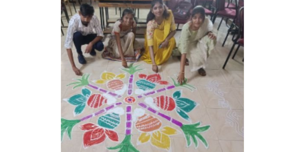 Conducted Drawing and Rangoli Competition (TMF) at Vizag.