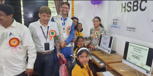 Nirmaan Collaboration with HSBC Digital Lab in Government-aided Karmaveer Bhausaheb.