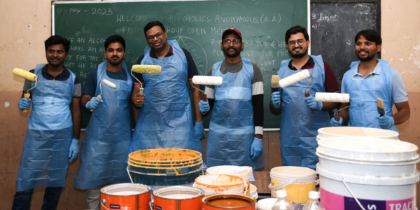 Painting Activity at Film Nagar Primary School from Bosch