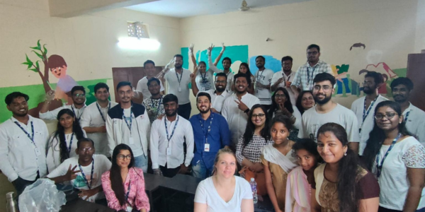 Nirmaan with Firstsource successfully completed Wall Painting activity at ZPHS Lingampally