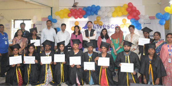 Graduation Ceremony Invesco Youth Employment Skilling Training Program in Alkapuri Colony