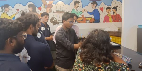 Dilip Nadella, recently conducted a successful training session for the team at Hope in a Cup Café on using the PoS (point of sale) platform.